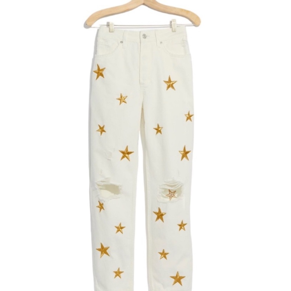 Free People Fast Times Star Mom Jeans